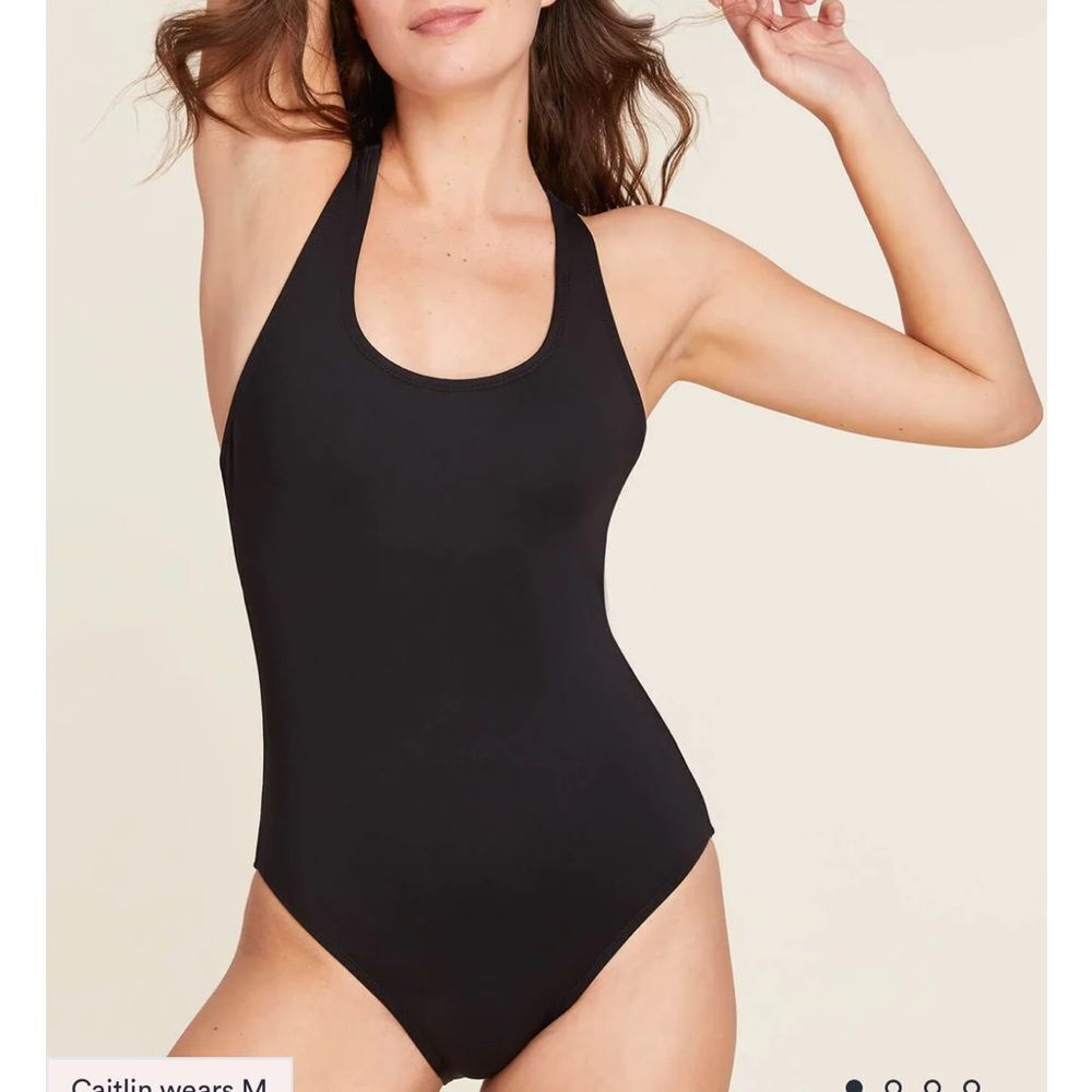 Andie The Full Coverage Tulum One Piece Swimsuit Black Size M NWT‎